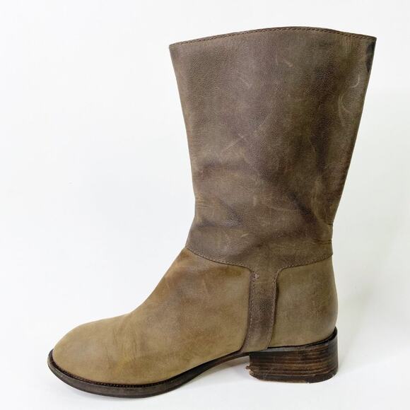 Cole Haan Air Leora Mid Calf Leather Buckle Boots 9.5 - Picture 7 of 8